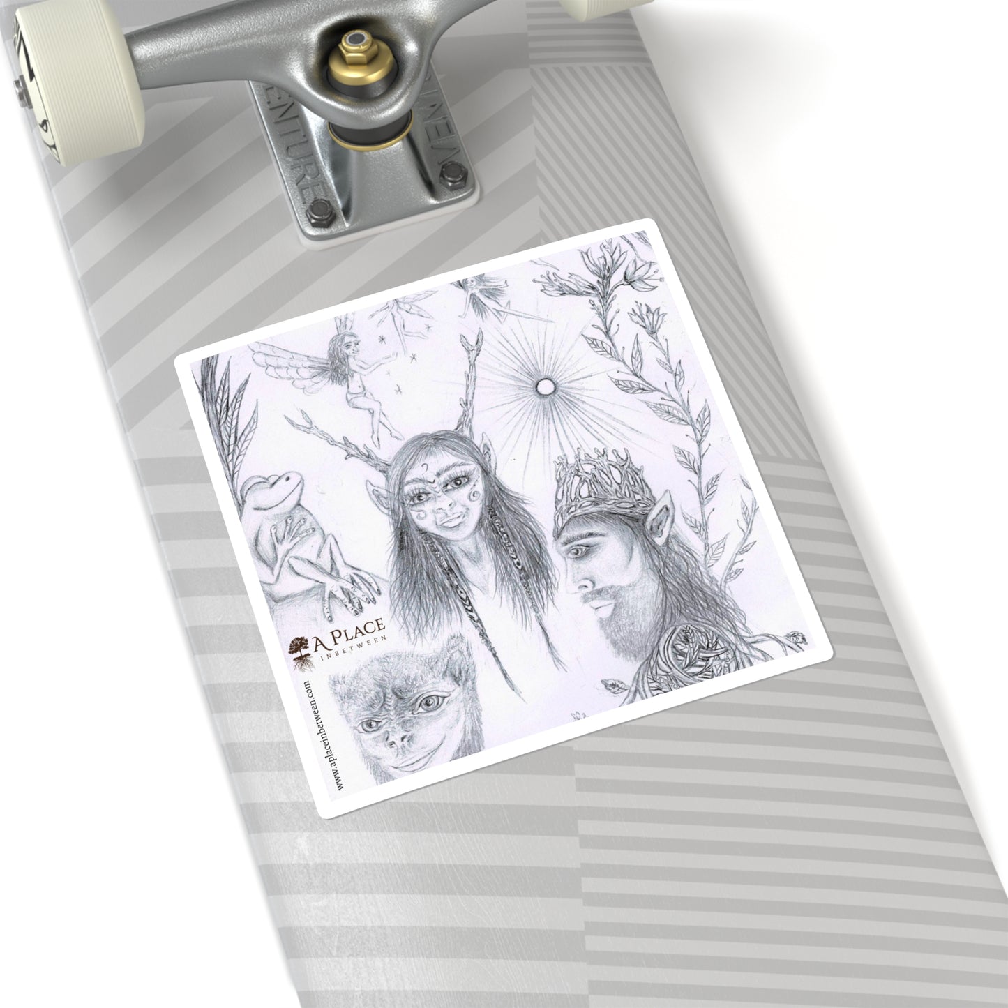 Mystical Woodland Characters Square Sticker