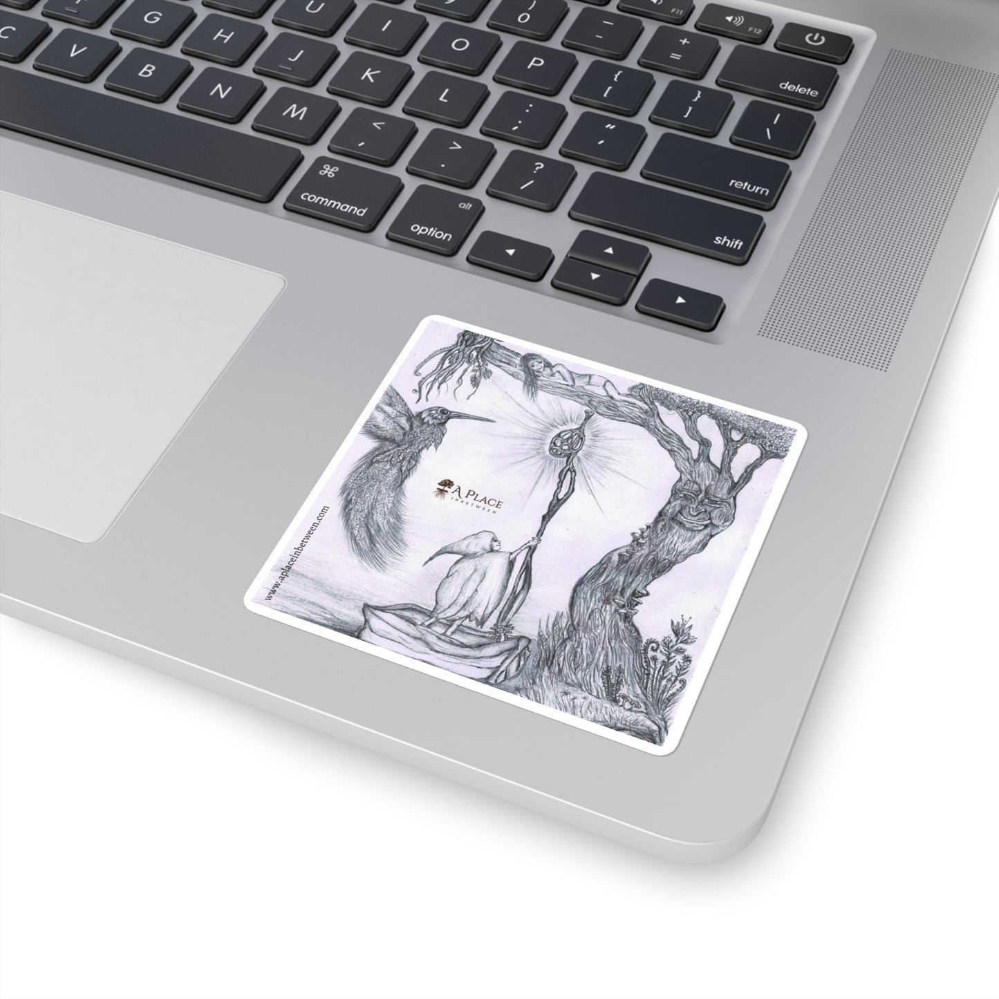 Square Stickers - Wizard and Fairy World-  “I am here “