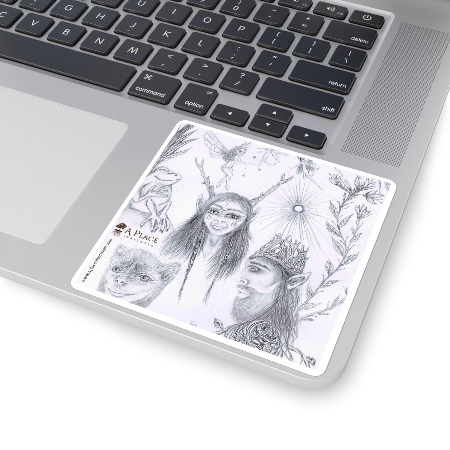 Mystical Woodland Characters Square Sticker