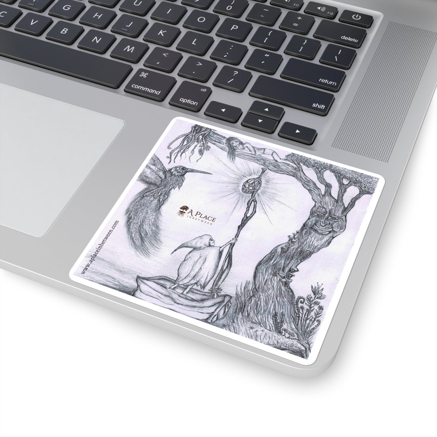 Square Stickers - Wizard and Fairy World-  “I am here “